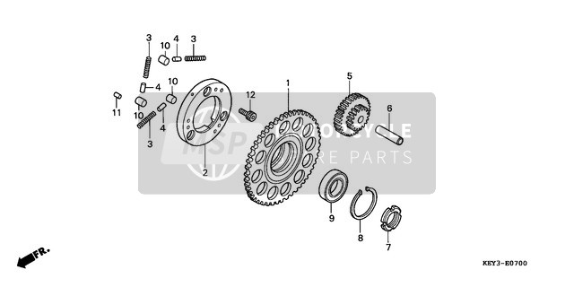 Honda FES125 1998 Starting Clutch for a 1998 Honda FES125